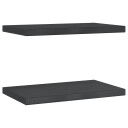Vegghyller 2 stk 50x30x3 cm svart rustfritt stål