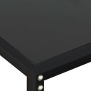 vidaXL Konsollbord svart 140x35x75,5 cm herdet glass
