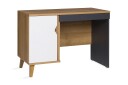 Skrivebord Lyseme 110 cm med Oppbevaring Skap   Brun/Hvit/Svart