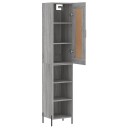 vidaXL Highboard grå sonoma 34,5x34x180 cm konstruert tre 8720845497576