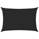 vidaXL Solseil 160 g/m² svart 2x3 m HDPE