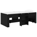  Barnas Høye Sengramme 2 pcs Svart eik 193 x 96,1 x 68,5 cm