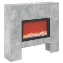 vidaXL Elektrisk peis Betong 100 x 24,5 x 90 cm Konstruert tre