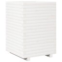  Plantekasse hvit 50x50x72 cm heltre furu