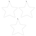 vidaXL Julestjernefigurer med 48 LED 3 stk varmhvit 56 cm