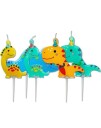5 stk Baby Dinosaurer Kakelys 7,3 cm