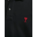AMI Heart Logo Polo Black