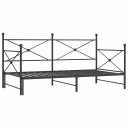  Dagseng med trille uten madrass svart 107x203 cm stål 4104678
