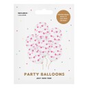 Partydeco Ballonger Transparente med Rosa Hjerter 6-pakning SB14C-228-099M-6