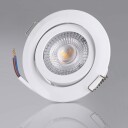 LED innfelte taklamper 6 pakning dimbar svingbar
