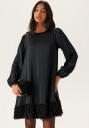 Vila Viveer O-Neck L/S Short Dress/Dc/R Black 34