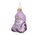 Vondels Glassornament julenisse med håndkle 8,5 cm