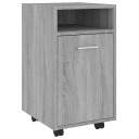 vidaXL Sideskap med hjul grå sonoma 33x38x60 cm konstruert tre