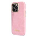 Guess Croco Rosa Hardt Deksel for iPhone 14 Pro 6,1"
