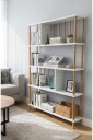 Bokhylle Hanah Home Peka Tall 90 x 137 x 20 cm Hvit   Hvit