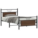  Sengeramme uten madrass brun eik 107x203 cm konstruert tre