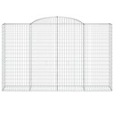 vidaXL Gabionkurv buet 300x50x180/200 cm galvanisert jern