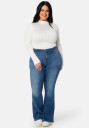 BUBBLEROOM Tove High Waist Flared Superstretch Medium blue 36