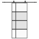  Svart 90x205cm Herdet Glass