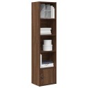 Bokhylle brun eik 31x24x127 cm konstruert tre