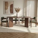 Vintar Spisebord- og stolsett 180x75x90 cm 5 deler - Milano Walnut, Dark Walnut, Green
