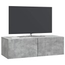  Vegghengt TV skap Betonggrå 98 x 41 x 30 cm Konstruert tre
