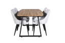 Venture Home Inca Spisegruppe 160 cm Rektangulær med 4 Plaza Stoler Sort