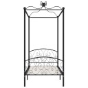 vidaXL Himmelsengeramme svart metall 100x200 cm