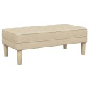  Benk Kremhvit 113x57x39 cm Stoff
