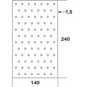 Hullplate FAST HP Stål 140x240x1,5 mm