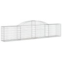 vidaXL Gabionkurver buede 12 stk 300x30x60/80 cm galvanisert jern