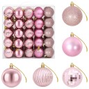 vidaXL Juleballsett 75 stk. Rosa 6 cm Polystyren