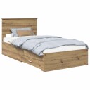  Sengestamme med skuff Artisan Eik 100 x 200 cm Konstruert tre