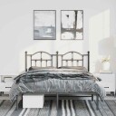 vidaXL Sengeramme i metall med hodegavl svart 135x190 cm