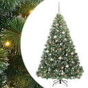 Kunstig juletre med 300 LED med stativ grønn 180 cm PE og PVC