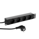 Adam Hall Accessories 87470 Mains Power Strip With 4 Sockets