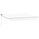  Uttrekkbar markise Hvit 2,5 x 2 m Polyester og Metall