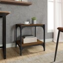 vidaXL TV-benk brun eik 40x33x41 cm konstruert tre og stål