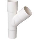 Plastmo grenrør Ø75x75mm 60° hvit