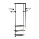 vidaXL Klesstativ stål og ikke-vevd stoff 55x28,5x175 cm svart