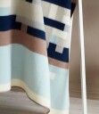 Røros Tweed Ullpledd Bergstaden Beige Blå