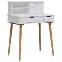 vidaXL Sminkebordsett FAUSKE 2 stk. Hvit 76 x 50 x 103,5 cm