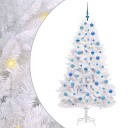 vidaXL Kunstig sammensatt juletre med 300 LED Hvit 180 cm PVC og stål
