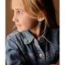 Blomdahl GT Ear Ring 14 mm Heart 10 mm Aquamarine