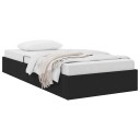  Seng med Oppbevaring med hodegjerde Svart 100 x 200 cm stoff