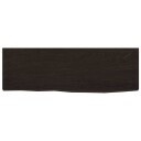 vidaXL Vegghylle m?rkegr? 60x20x2 cm behandlet heltre eik