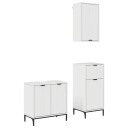  Baderomsinnredningssett 3 pcs Høyglans hvit 39.5 x 36 x 88 cm