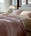Bambus Putevar Duo Rosa og Beige 50x70