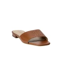 Lauren Ralph Lauren Everley Calfskin Slide Sandal - Brown - 38