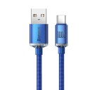 Baseus Crystal Shine 100W USB-C Kabel 2m Blå